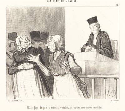 Il giudice di pace ha reso la sua decisione... da Honoré Daumier