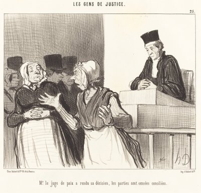 Il signor giudice di pace ha preso la sua decisione... da Honoré Daumier
