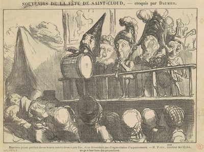 Musicisti che suonano per dodici ore da Honoré Daumier