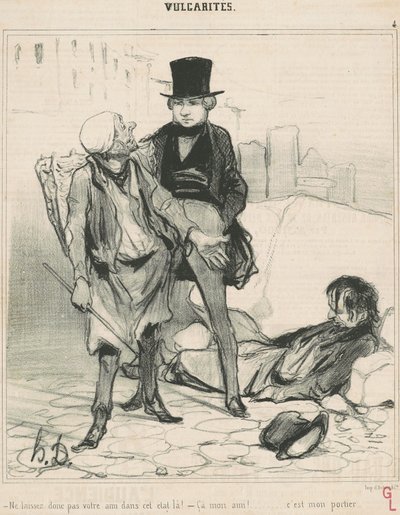 Non lasciare quindi il tuo amico in questo stato! da Honoré Daumier