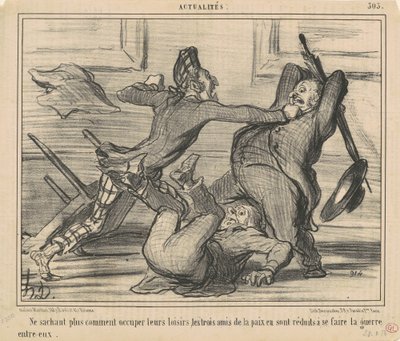Non sapendo più come utilizzare il loro tempo libero ... da Honoré Daumier
