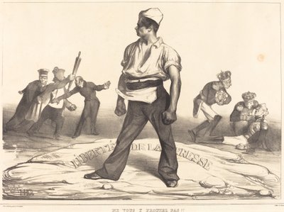 Ne vous y frottez pas!! da Honoré Daumier