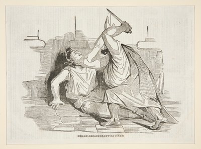 Nerone che uccide sua madre da Honoré Daumier