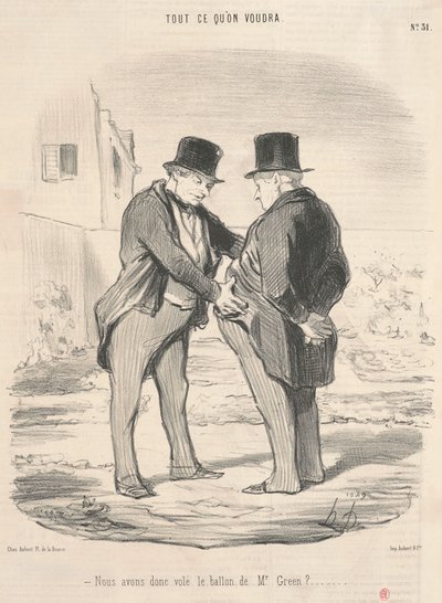 Abbiamo quindi rubato il pallone del signor Green? da Honoré Daumier