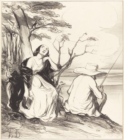 O dolore!... aver sognato... un marito... da Honoré Daumier