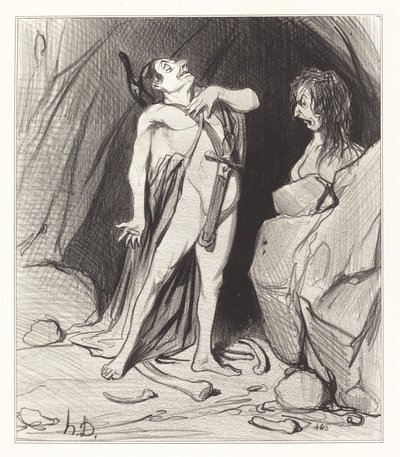 Edipo e la Sfinge da Honoré Daumier