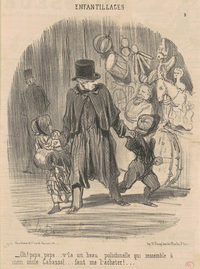 Oh! Papà, papà... ecco un bel... da Honoré Daumier