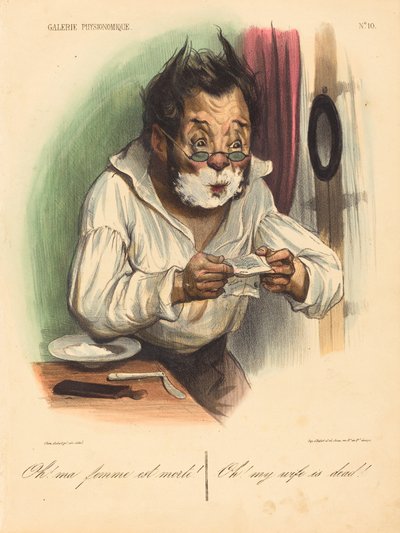 Oh! mia moglie è morta! da Honoré Daumier