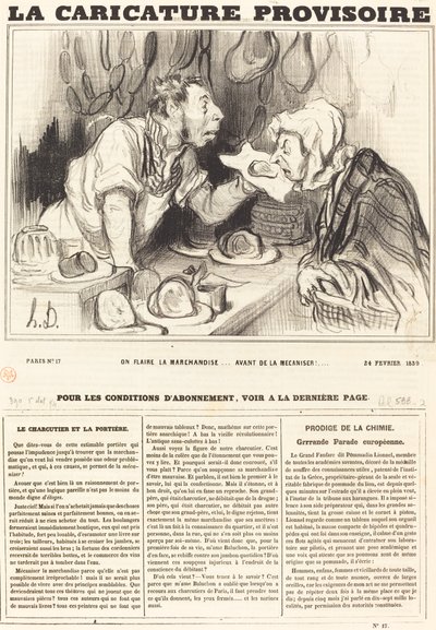 Si annusa la merce... prima di meccanizzarla!... da Honoré Daumier