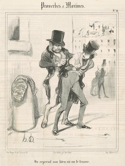 On reprend son bien ou on le trouve da Honoré Daumier