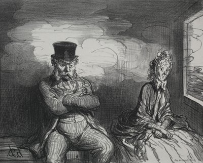 Sul treno: Un compagno piacevole da Honoré Daumier
