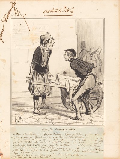 Origine dei Beduini a Parigi da Honoré Daumier
