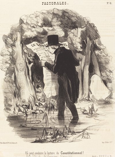 Dove può condurre la lettura del Constitutionnel! da Honoré Daumier