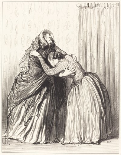 Sì, mia cara, mio marito ha abbassato la mia dignità... da Honoré Daumier