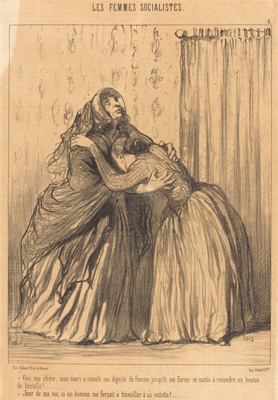 Sì, mia cara, mio marito ha abbassato la mia dignità... da Honoré Daumier