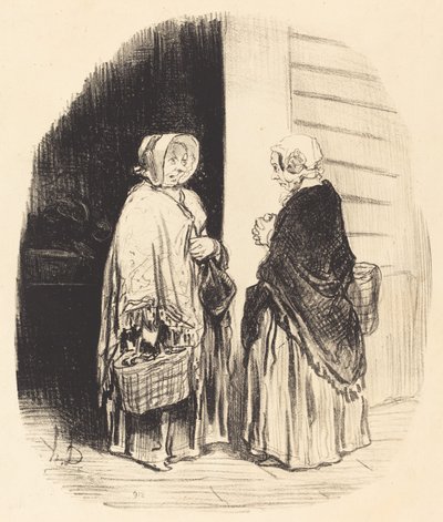 Sì, madame Chaboulard... ventiquattro droghieri... [recto] da Honoré Daumier
