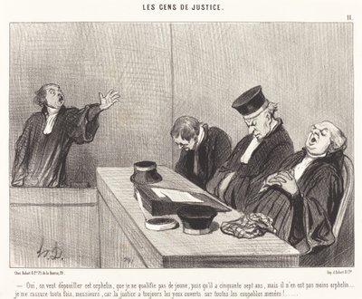 Sì, si vuole spogliare questo orfano... da Honoré Daumier
