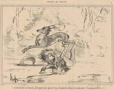 Apertura della caccia da Honoré Daumier
