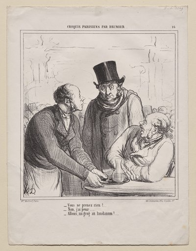 Schizzi parigini, tavola 16: Non prenderai nulla? da Honoré Daumier