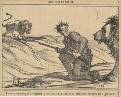 Parigino che inizia a rimpiangere... la caccia al leone... da Honoré Daumier