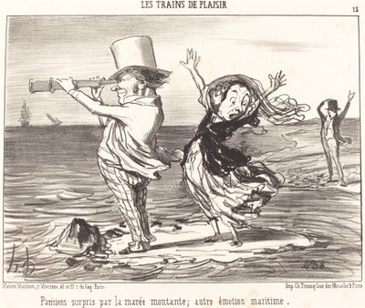 Parigini sorpresi dalla marea da Honoré Daumier
