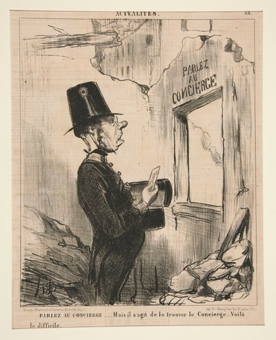 Parlate con il portiere da Honoré Daumier