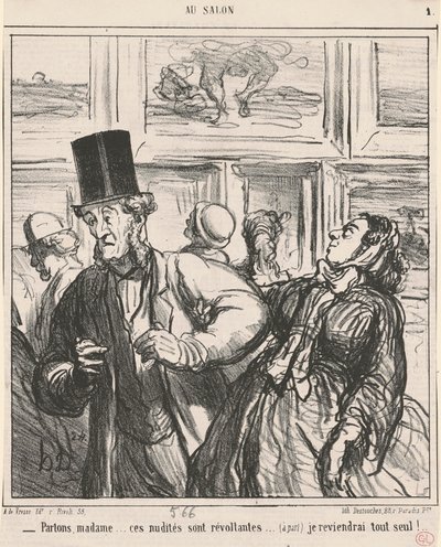 Parlons, Madame...ces nudités sont révoltantes... da Honoré Daumier