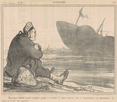 Passeggero che ha pagato... per andare a New York... da Honoré Daumier
