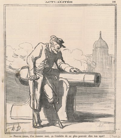 Povero vecchio! Sei come me... da Honoré Daumier