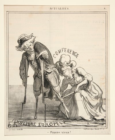 Povero vecchio!, da Actualités da Honoré Daumier