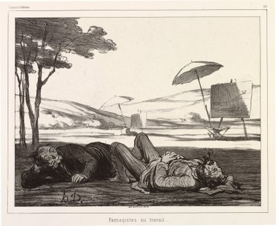 Paesaggisti al Lavoro da Honoré Daumier
