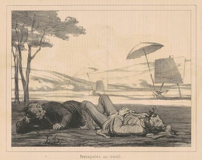 Paesaggisti al lavoro da Honoré Daumier