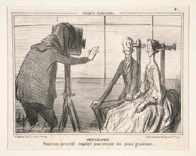 Fotografia. Nuovo procedimento impiegato per ottenere pose graziose, da Croquis Parisiens da Honoré Daumier