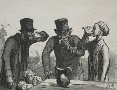 Fisiologia del bevitore: Le quattro età da Honoré Daumier