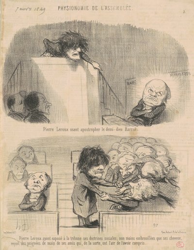 Pierre Leroux Osant apostrophe ... da Honoré Daumier