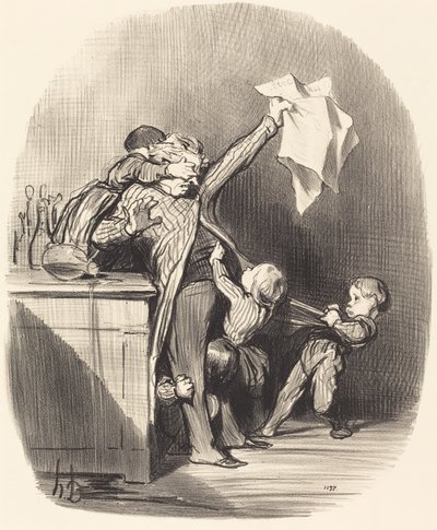 Piaceri della paternità da Honoré Daumier