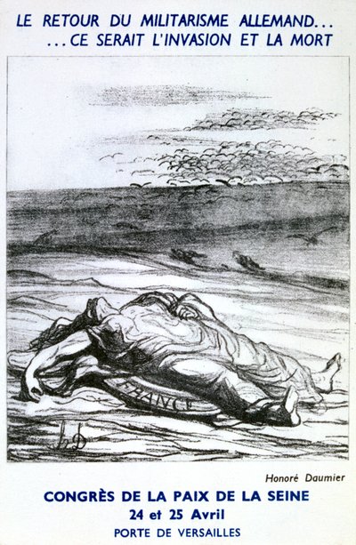 Cartolina pubblicitaria del Congresso della Pace della Senna, Parigi da Honoré Daumier