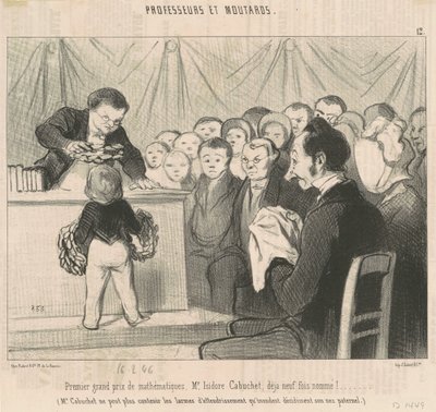Premier grand prix de mathématiques, M. Cabuchet da Honoré Daumier