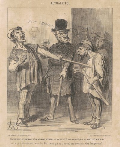 Prestazione di un membro del dieci dicembre da Honoré Daumier