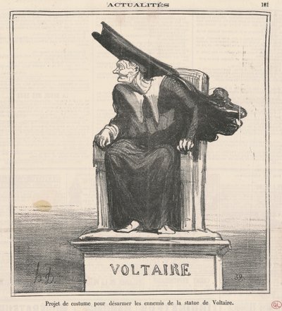 Projet ... Pour désarmer les ennemis de ... Voltaire da Honoré Daumier
