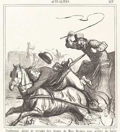 Prudhomme obbligato a prendere lezioni... da Honoré Daumier