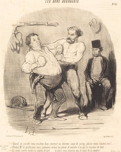 Quand en société vous voudrez bien recevoir un... coup... da Honoré Daumier