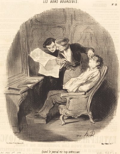Quando il giornale è troppo interessante da Honoré Daumier