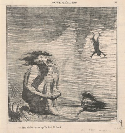 Che diavolo stanno facendo lassù! da Honoré Daumier