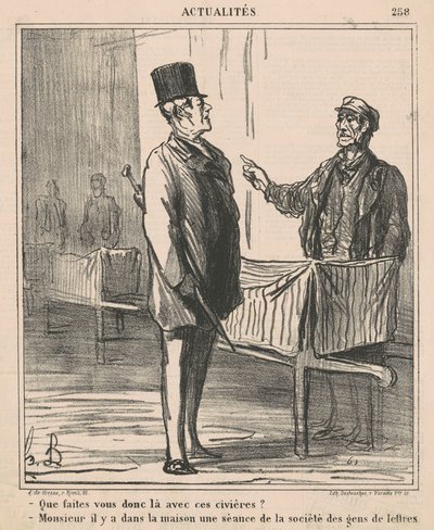 Cosa fai lì con quelle barelle da Honoré Daumier