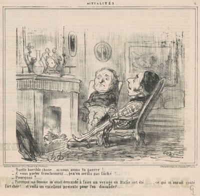 Che cosa orribile ... se avremo la guerra! ... da Honoré Daumier