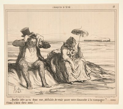 Quale idea hai avuto, Adelaide, di venire a passare da Honoré Daumier