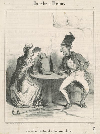 Chi ama Bertrand ama il suo cane da Honoré Daumier