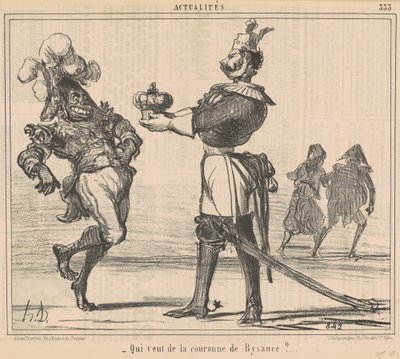 Chi vuole la corona di Bisanzio? da Honoré Daumier