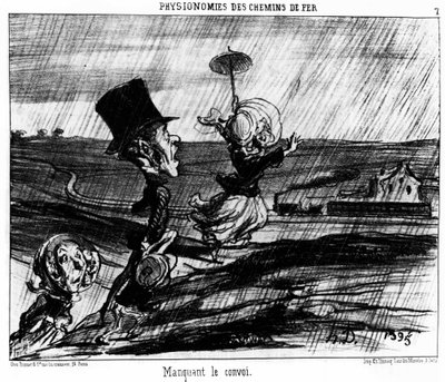 Fisionomie ferroviarie. Mancare il convoglio: serie di vignette sulle ferrovie di Honoré Daumier. “Charivari” da Honoré Daumier